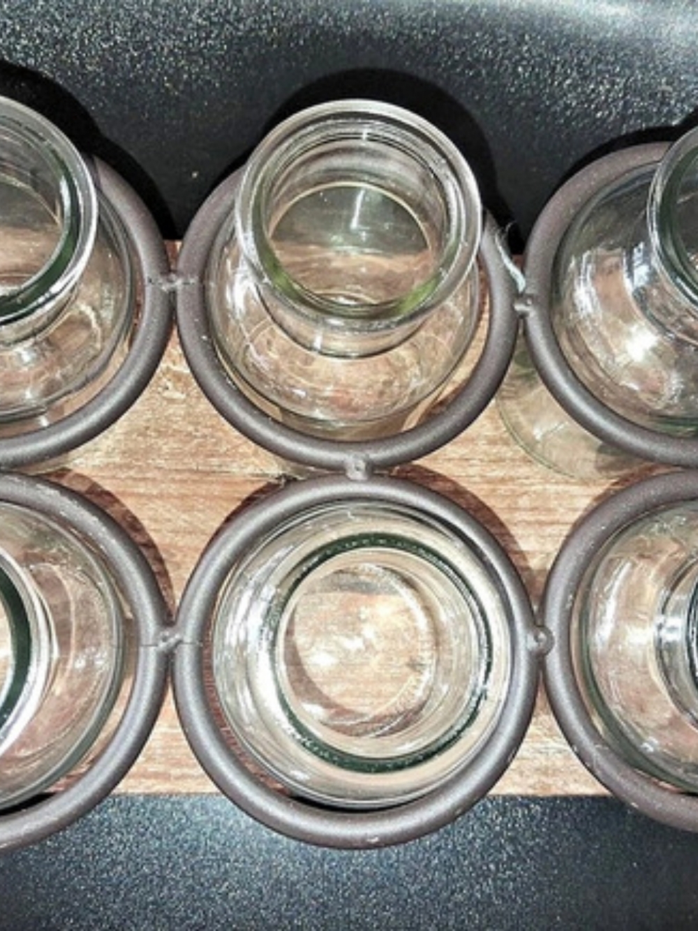 Six-Jar Glass Storage Rack - Picture 2 of 2